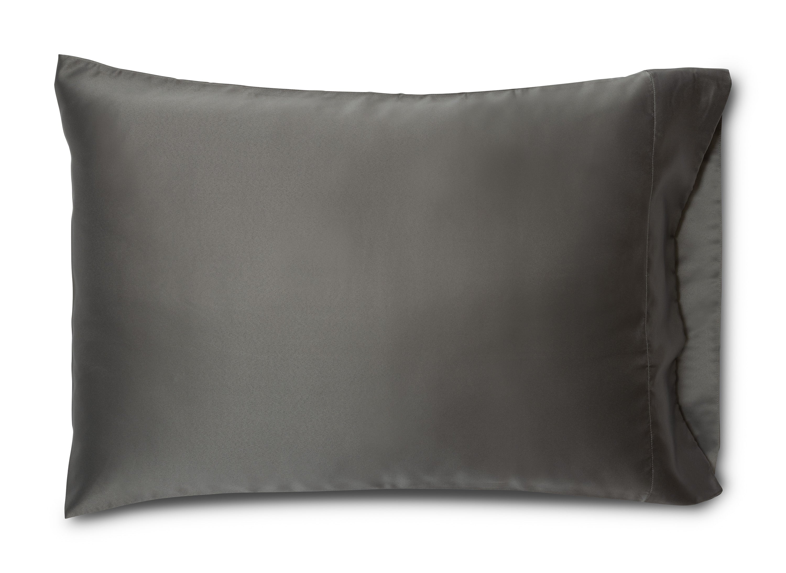 'Pinot Greige' Luxe Satin Pillowcase. Anti-aging, machine washable, with the bonus secret pocket.
