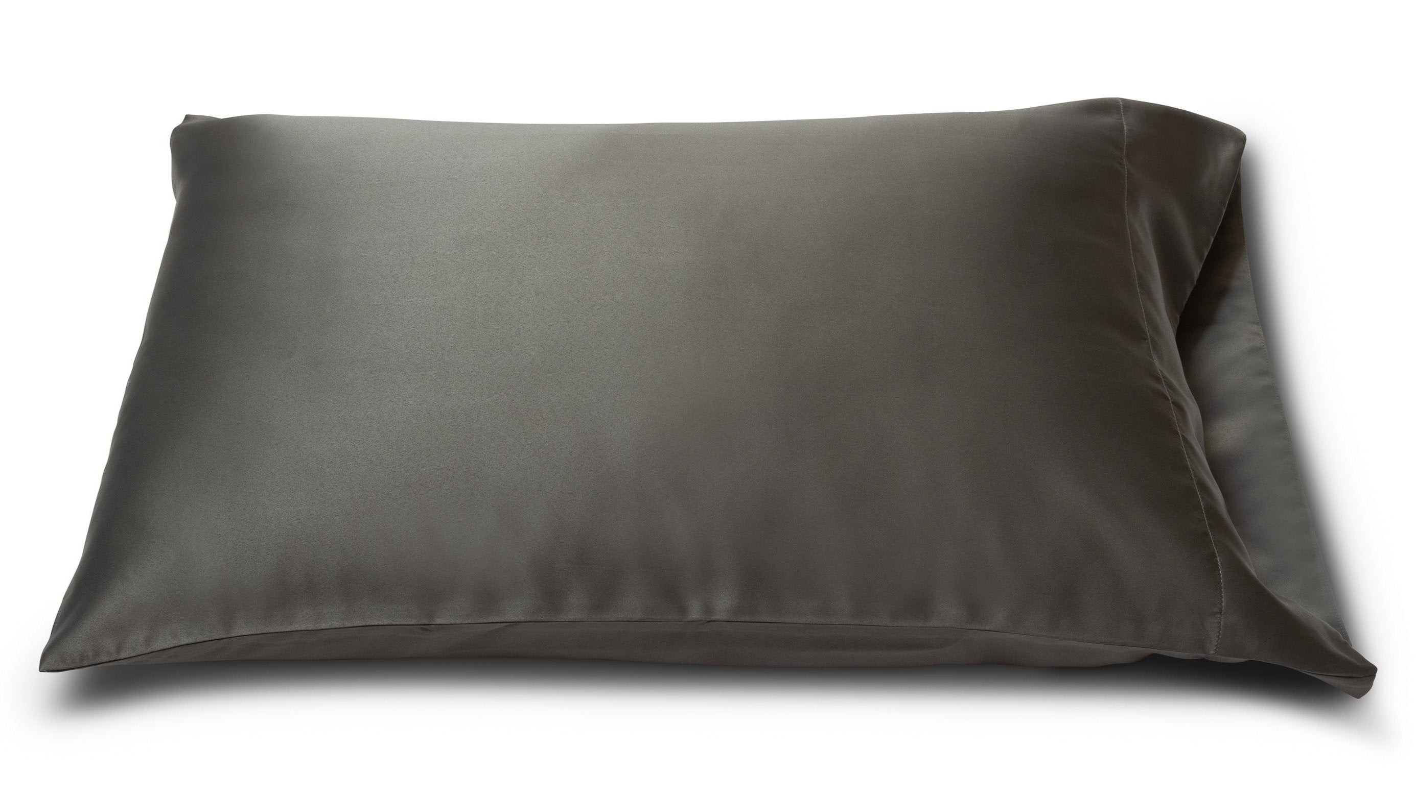 'Pinot Greige' Luxe Satin Pillowcase. Anti-aging, machine washable, with the bonus secret pocket.