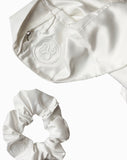 Special Edition White Embroidered 'Bride' Savvy Scrunchie